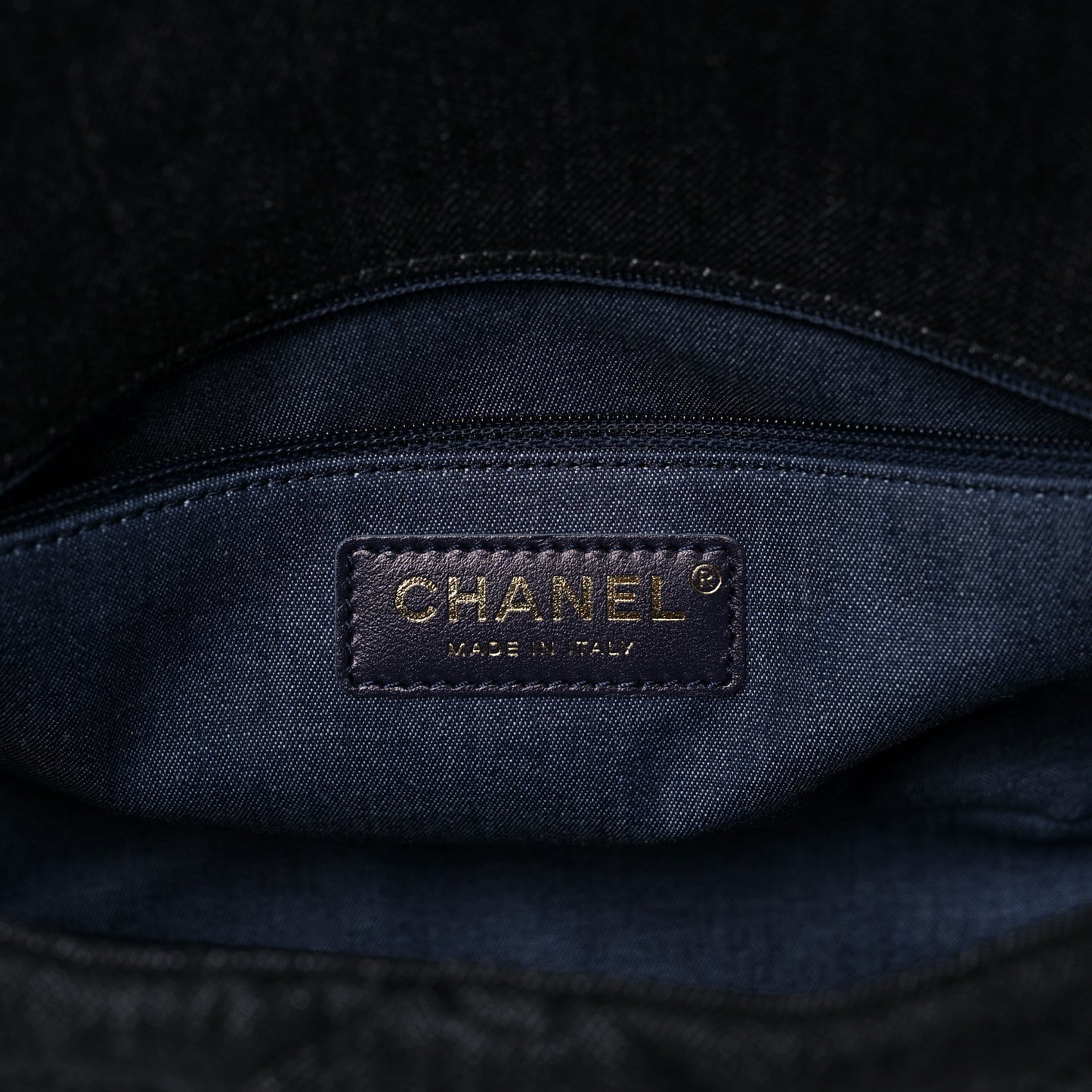 Denim Quilted Medium Funky Town Flap Black