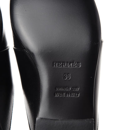 Hermes Supple Goatskin Catena Mules 36 Black 6 of 9