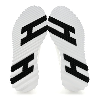 Hermes Calfskin Suede Goatskin Bouncing Sneakers 37 White 6 of 10