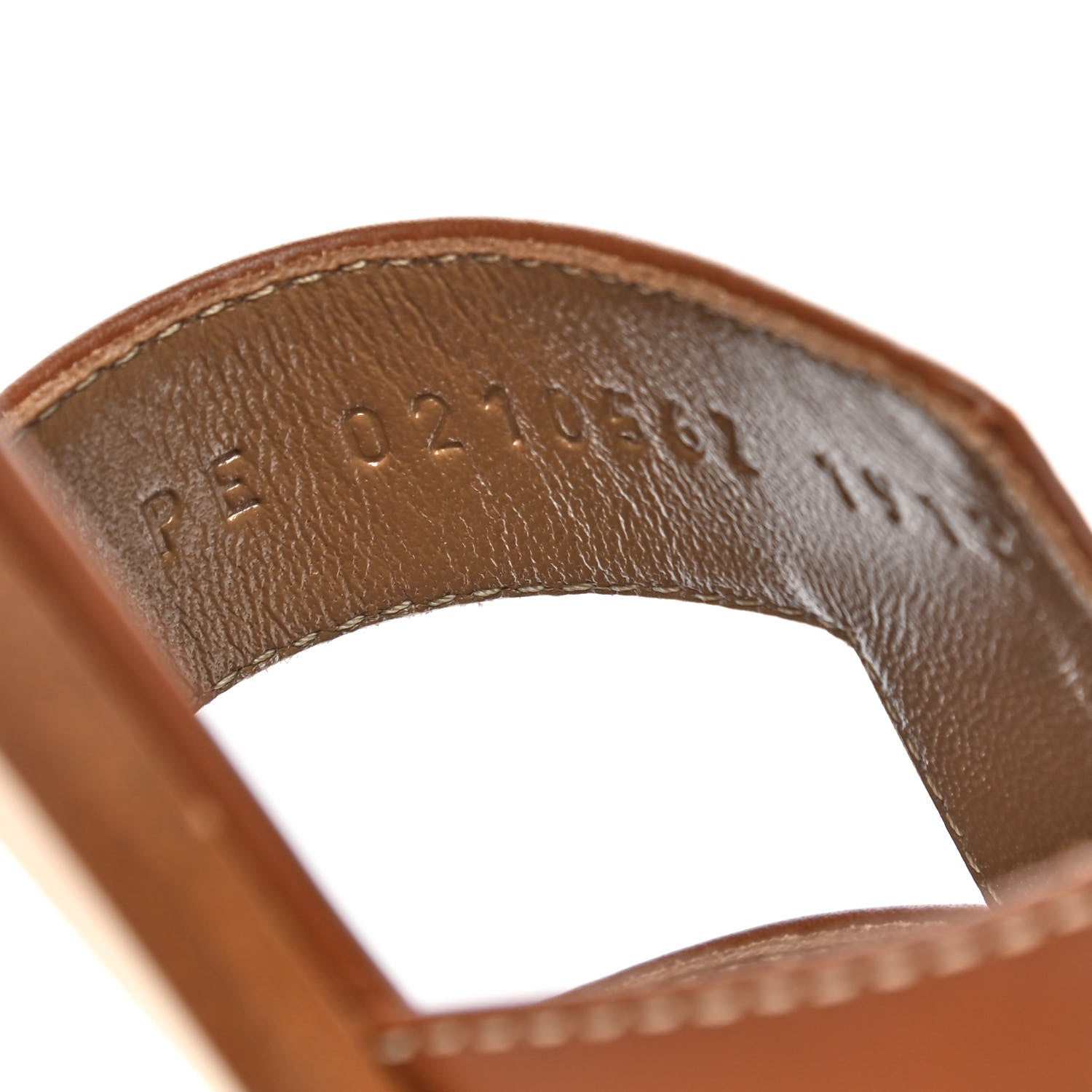 Hermes Box Calfskin Oran Sandals 39.5 Gold 8 of 8