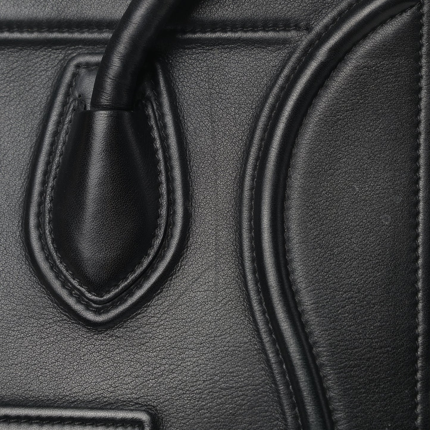 Supple Calfskin Medium Phantom Luggage Black