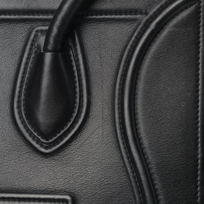 Celine Supple Calfskin Medium Phantom Luggage Black 8 of 12