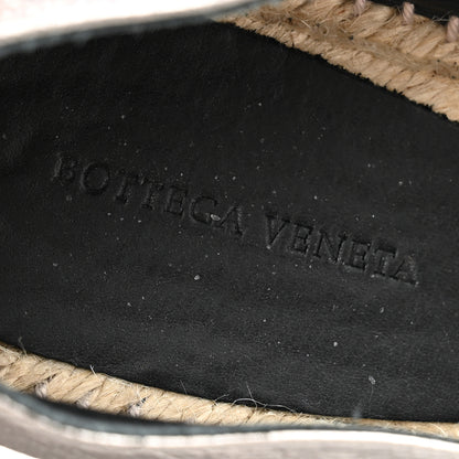 Bottega Veneta Metallic Nappa Intrecciato Woven Espadrille 39 Antique Silver 6 of 10