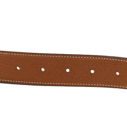 Hermes 135 Togo 32mm Martelee H Belt 85 Black Gold 3 of 5