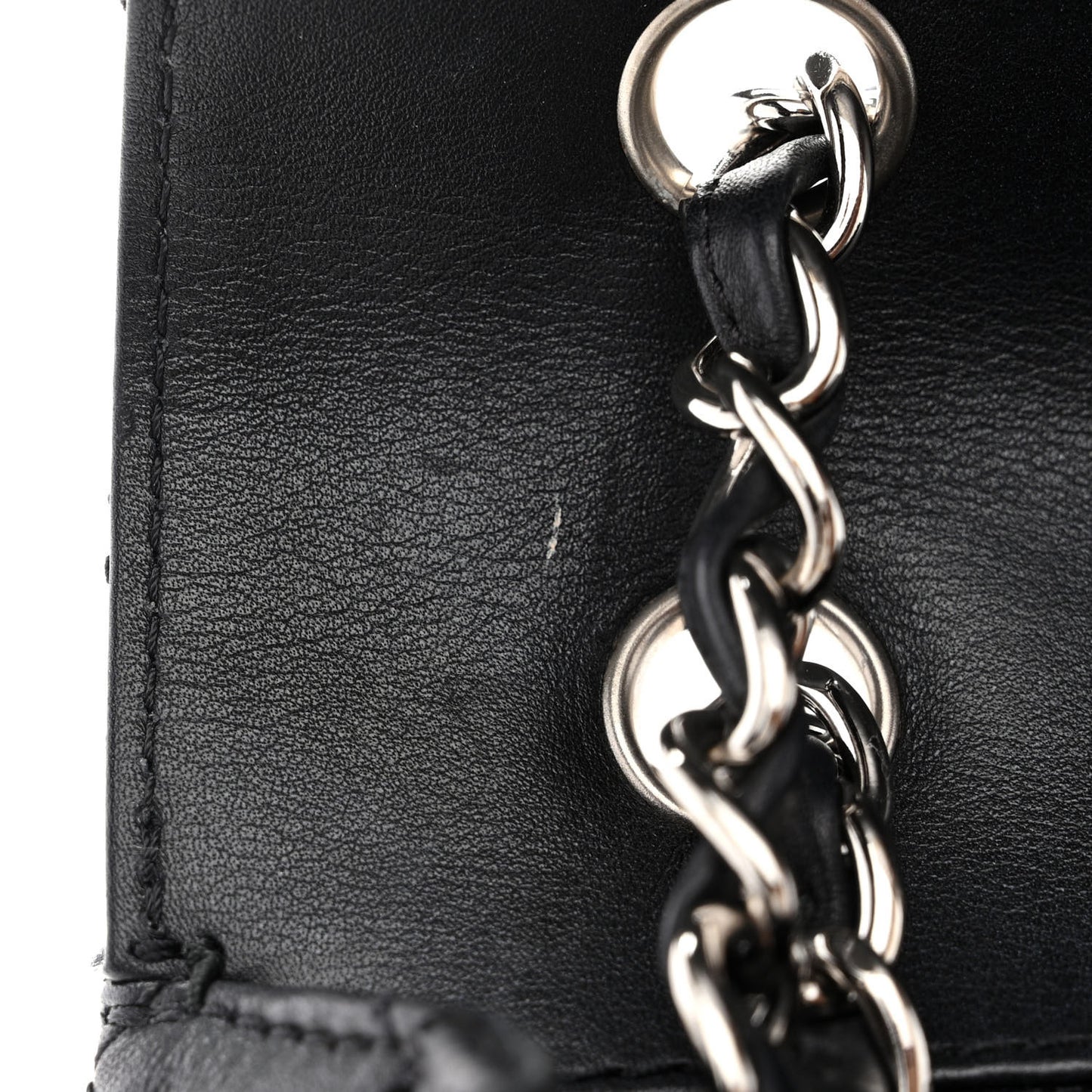 Calfskin Quilted In the Business Flap Bag Black