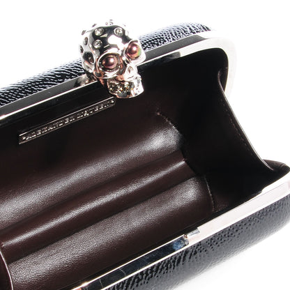 Alexander McQueen Patent Leather Skull Box Clutch Black 6 of 9