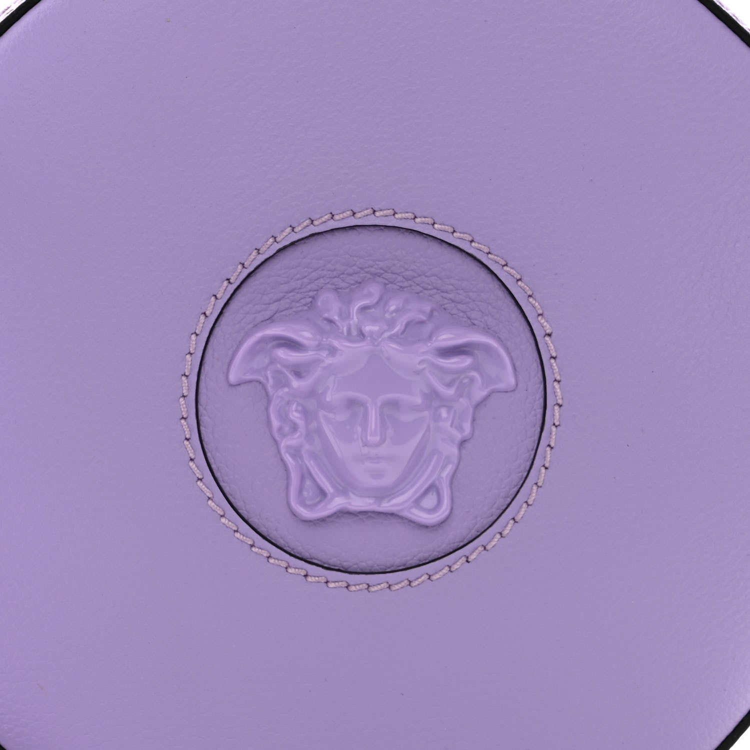 Versace Calfskin La Medusa Round Camera Bag Lilac 7 of 9