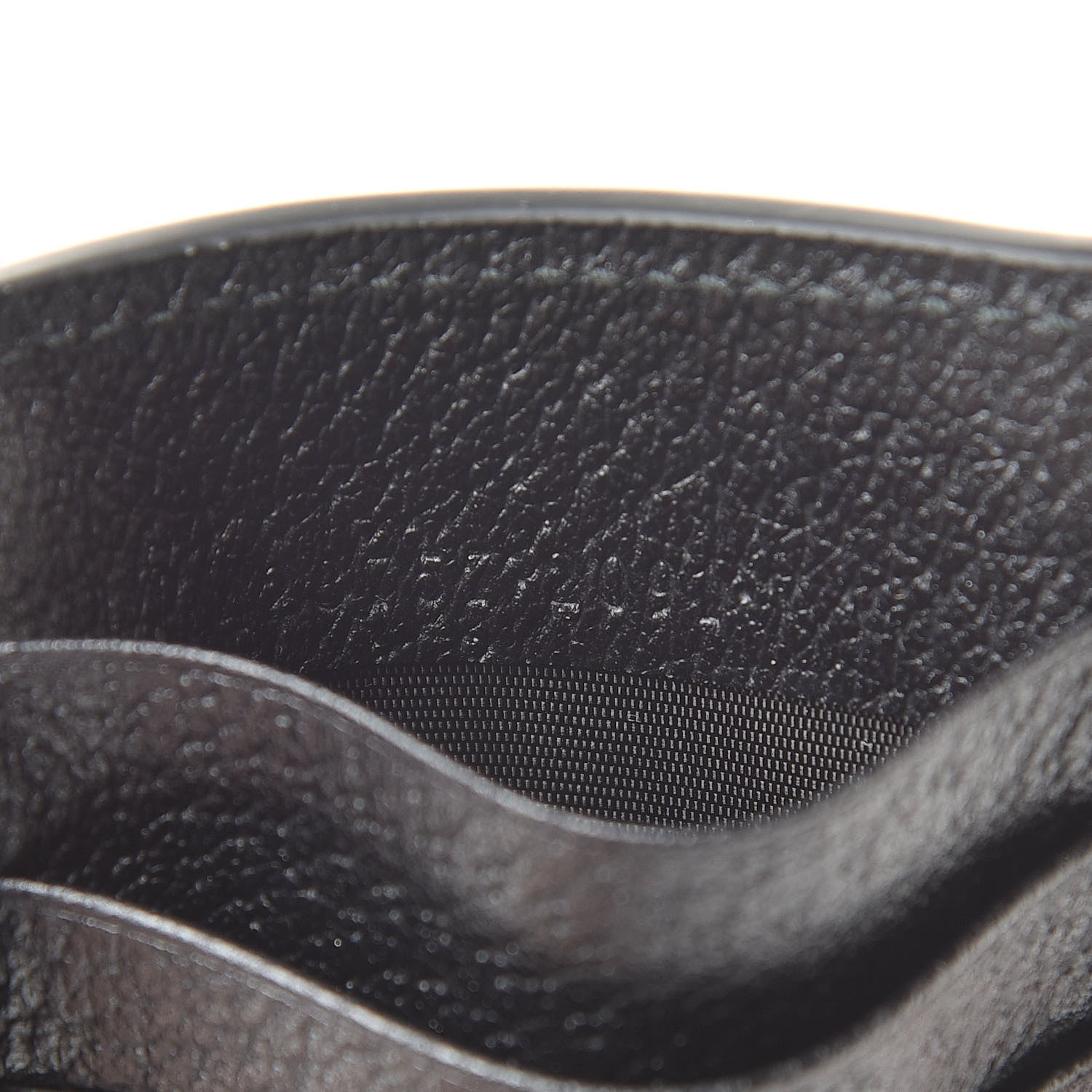 Gucci Dollar Calfskin Boar Effect Web Coin Case Card Holder Black 7 of 7