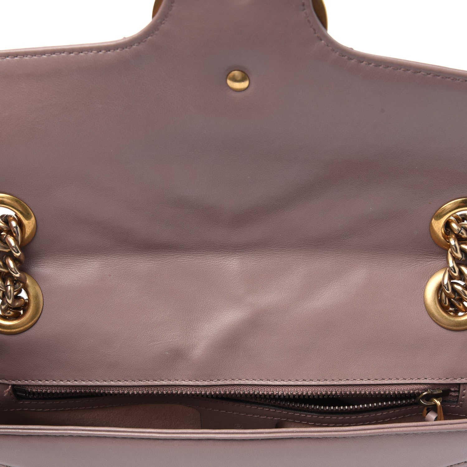 Gucci Calfskin Matelasse Small GG Marmont Shoulder Bag Porcelain Rose 9 of 13