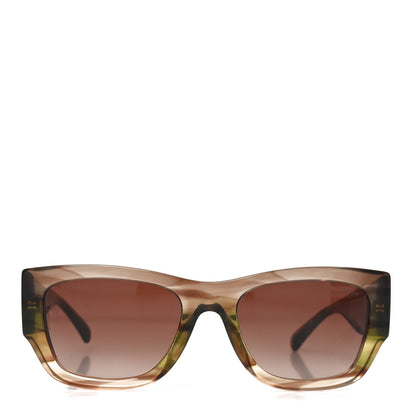Chanel Acetate Rectangle Sunglasses 5507-A Brown Orange 5 of 14