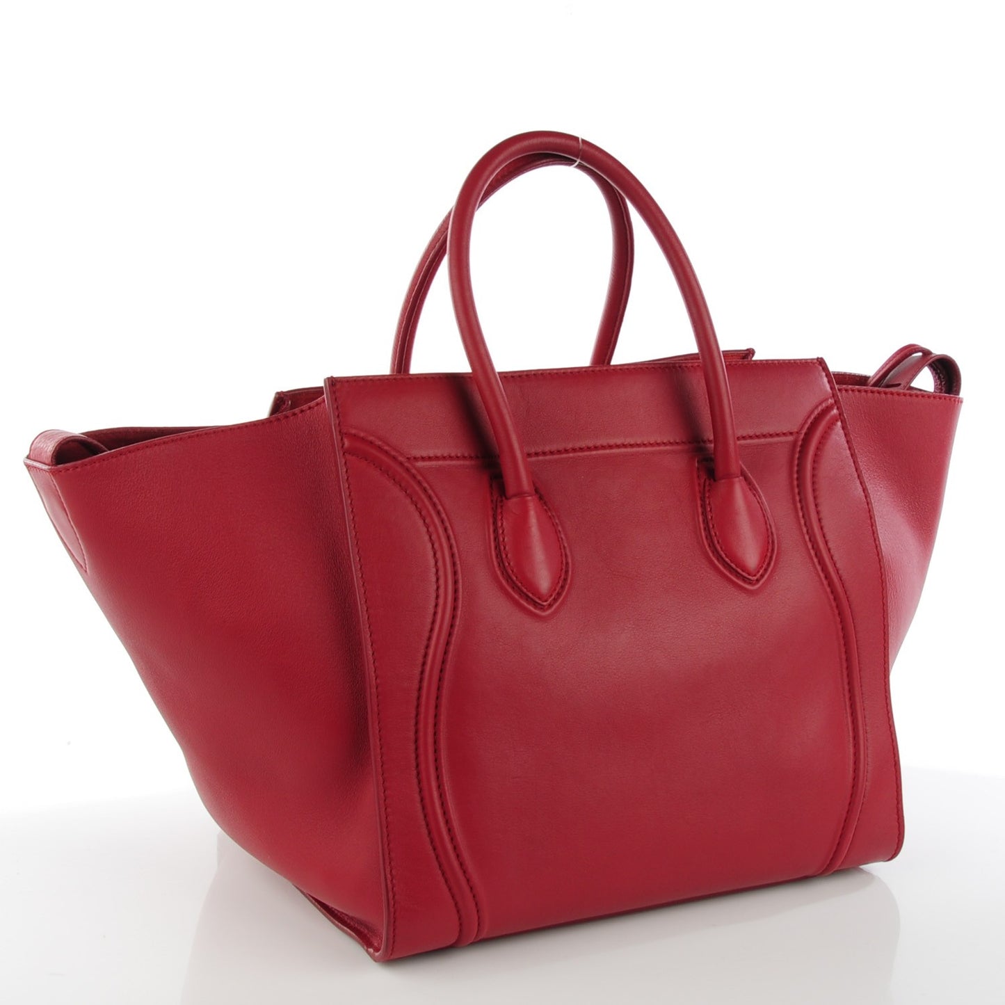 Supple Calfskin Medium Phantom Luggage Red