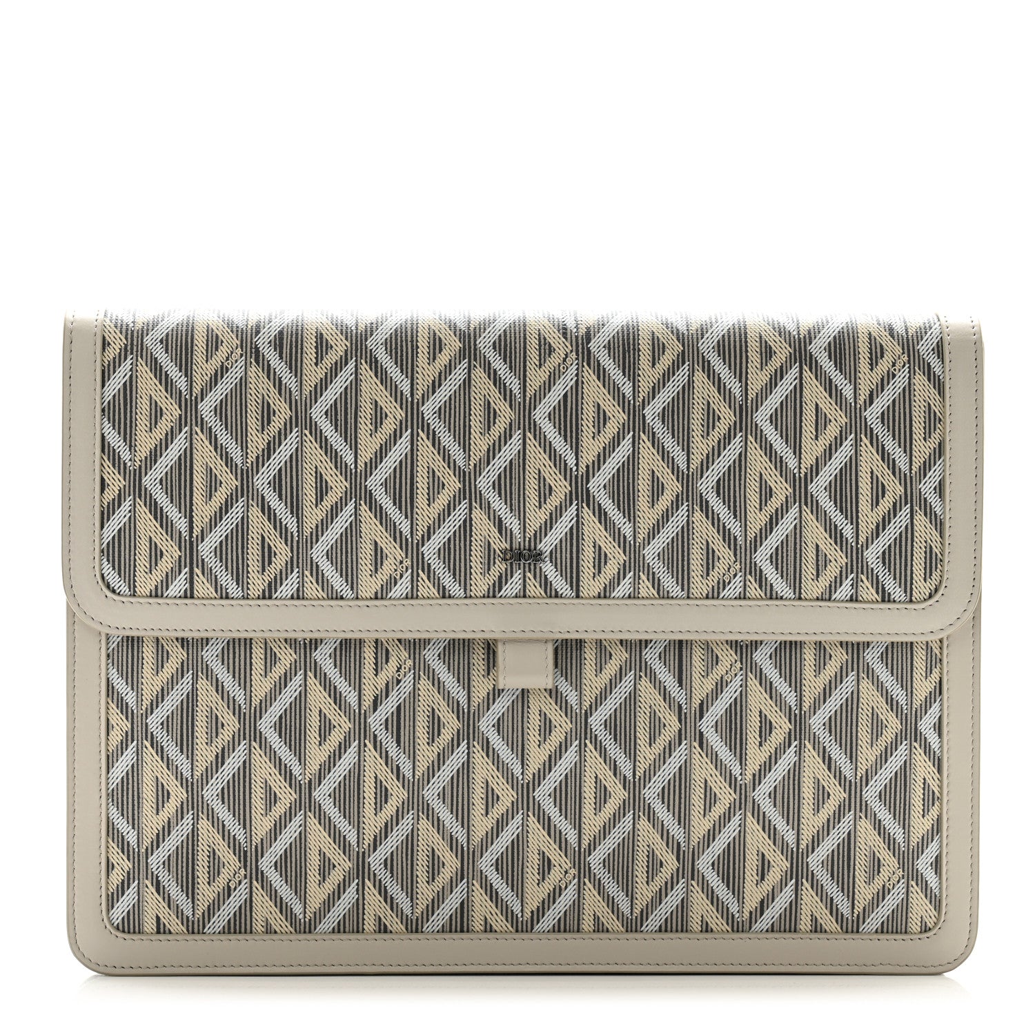 Christian Dior Coated Canvas CD Diamond Hit The Road A4 Case Gray 1 of 8