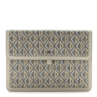 Christian Dior Coated Canvas CD Diamond Hit The Road A4 Case Gray 1 of 8