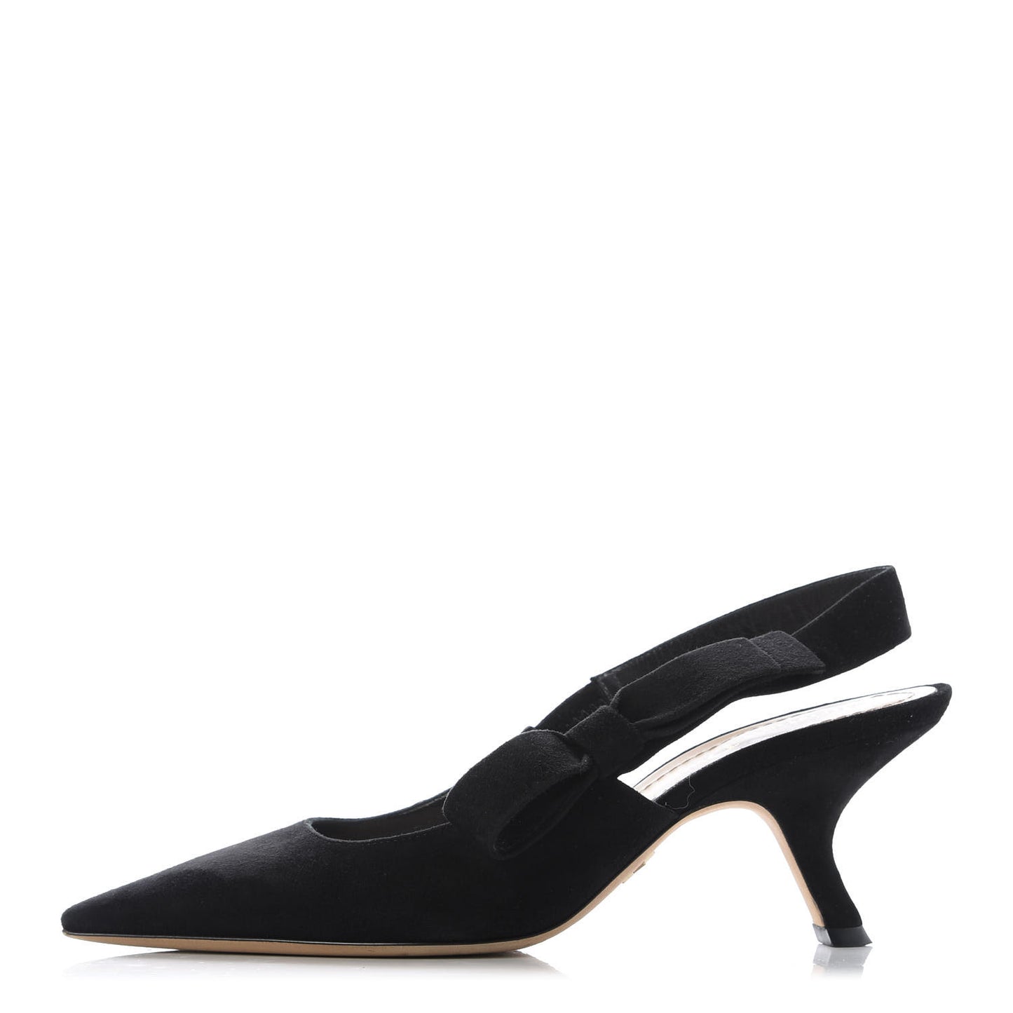 Suede Sweet D Sling-Back Ballet Pumps 37 Black