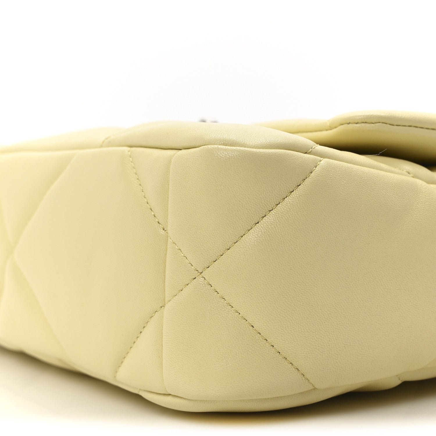 Chanel Lambskin Quilted Medium Chanel 19 Flap Light Yellow 10 of 10