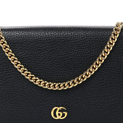 Gucci Calfskin Mini GG Marmont Chain Wallet Black 8 of 10