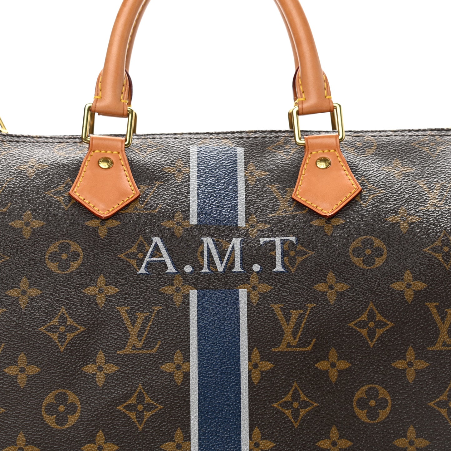 Monogram My LV Heritage Speedy Bandouliere 30 Blue Marine Gris