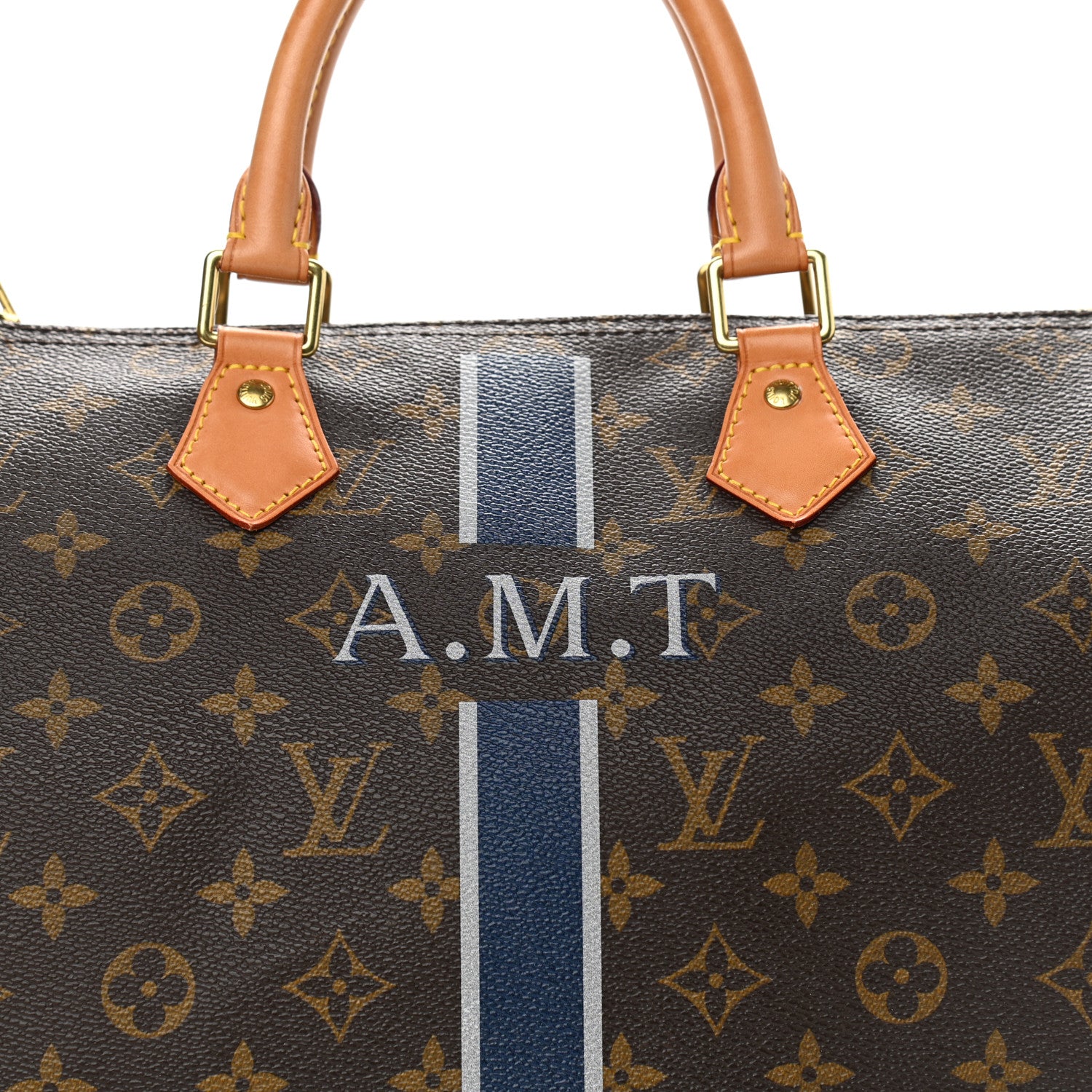 Louis Vuitton Monogram My LV Heritage Speedy Bandouliere 30 Blue Marine Gris 8 of 12