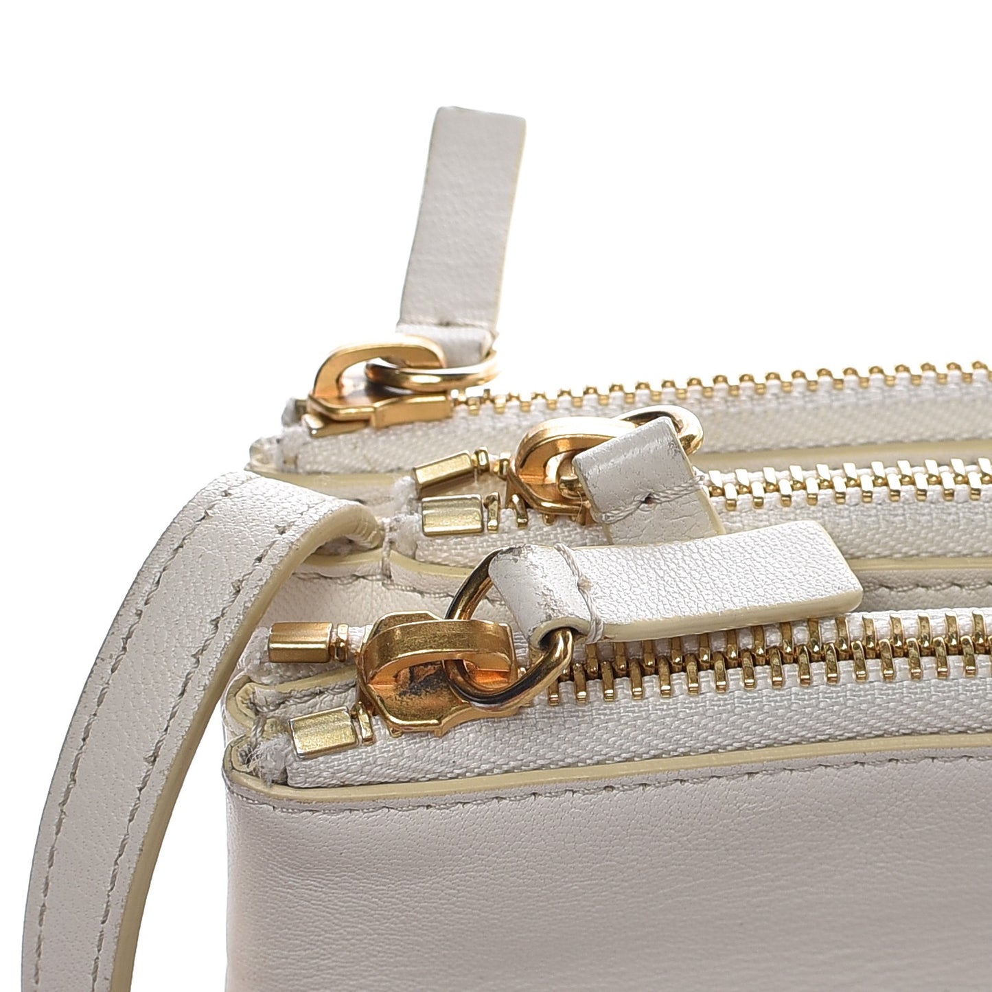 Lambskin Small Trio Crossbody Bag White