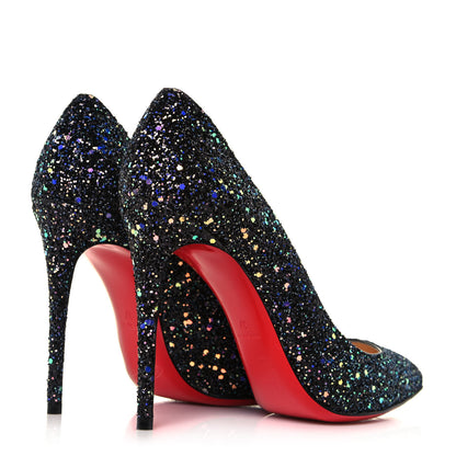 Christian Louboutin Glitter Pigalle Follies 100 Pumps 37 Black 4 of 7