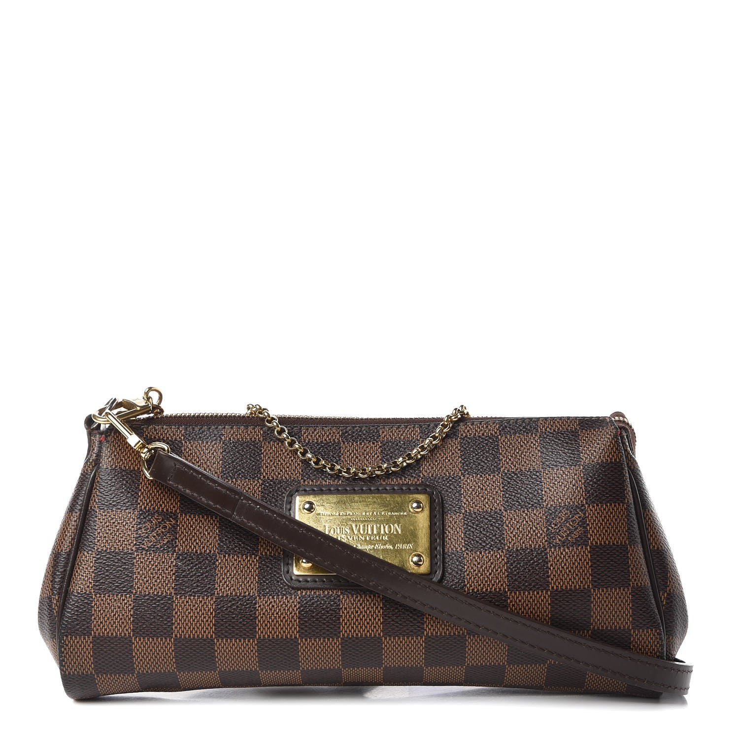 Louis Vuitton Damier Ebene Eva Clutch 1 of 8
