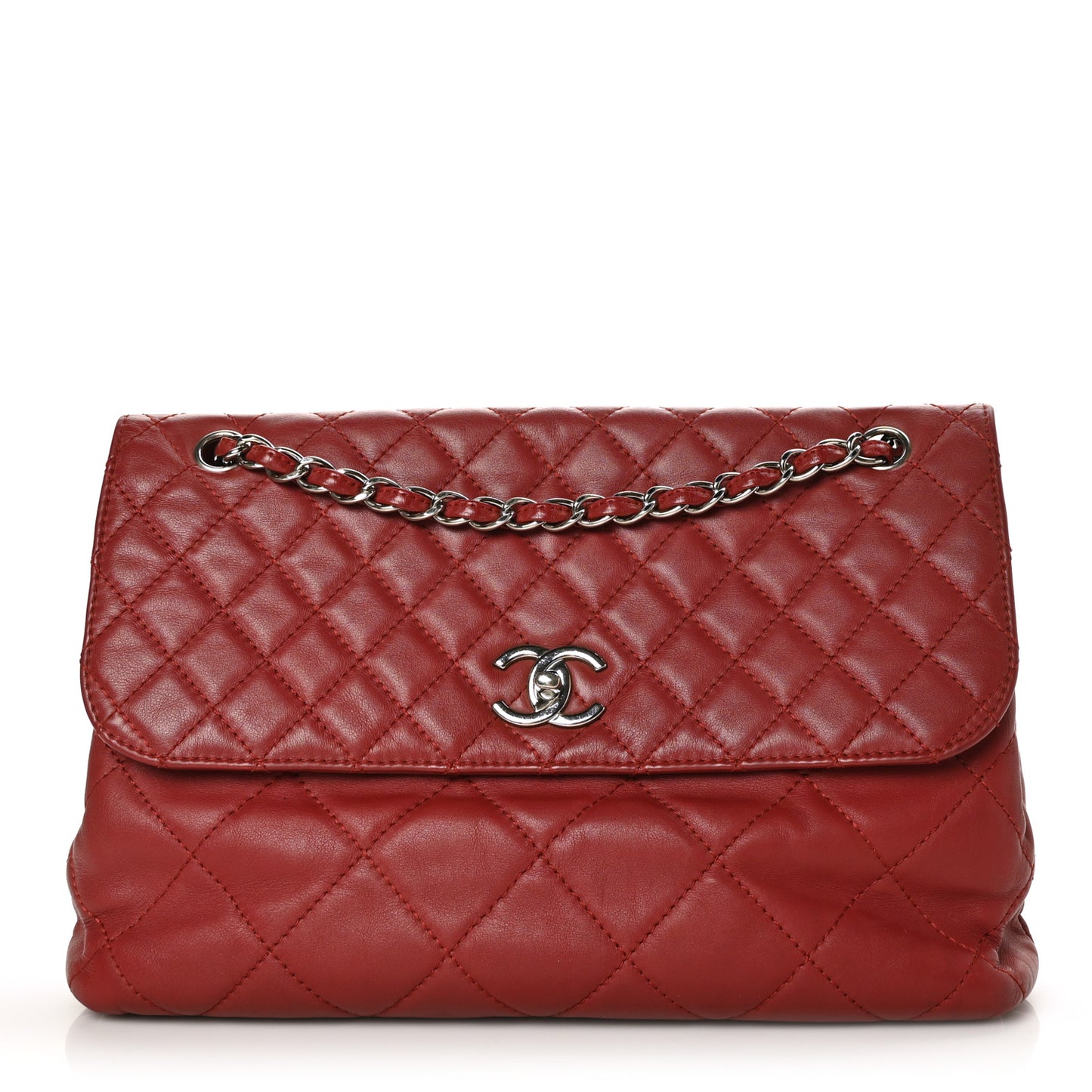 Calfskin Quilted In The Business Flap Bag Red