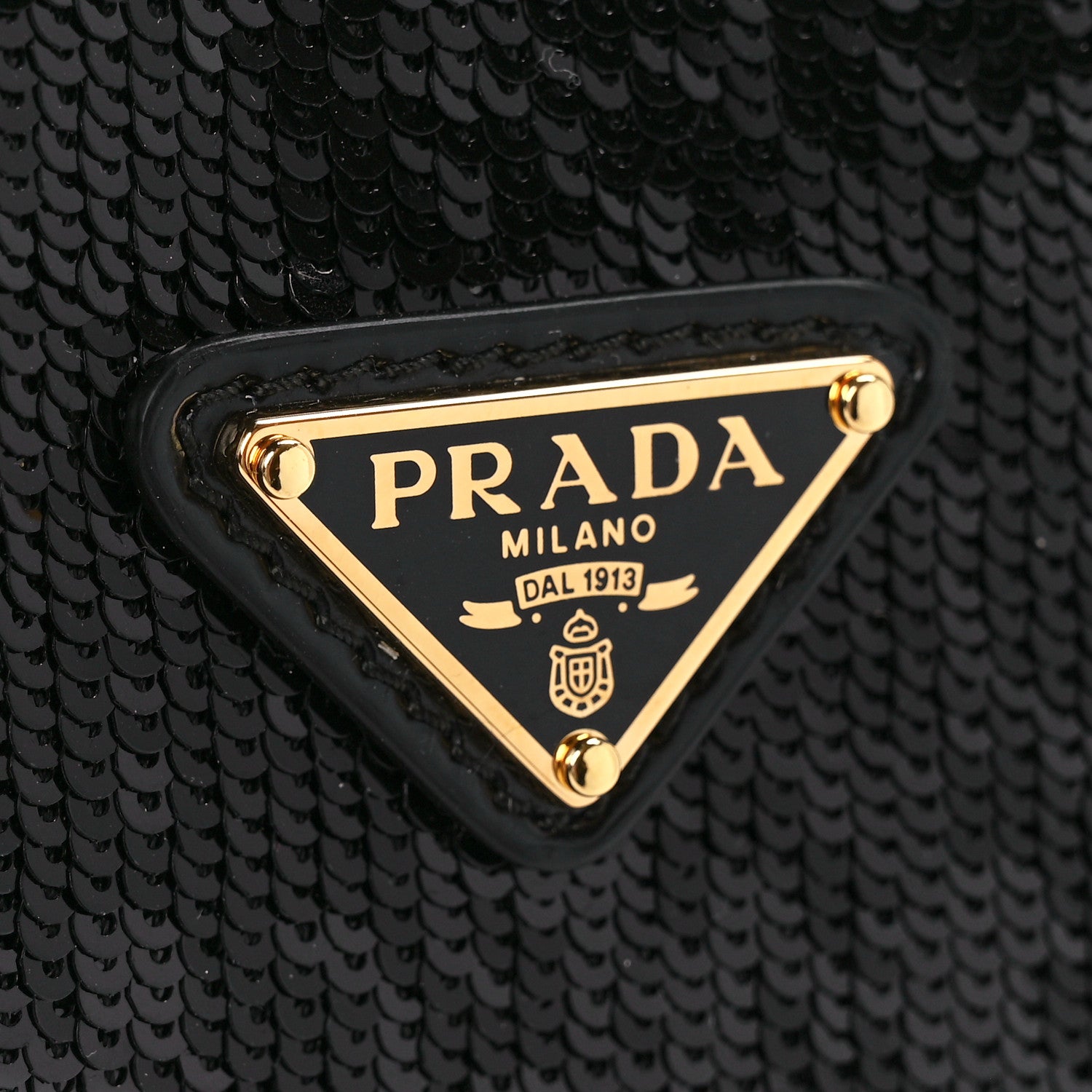 Prada Sequin Mini Re-Edition 2000 Shoulder Bag Black 6 of 10