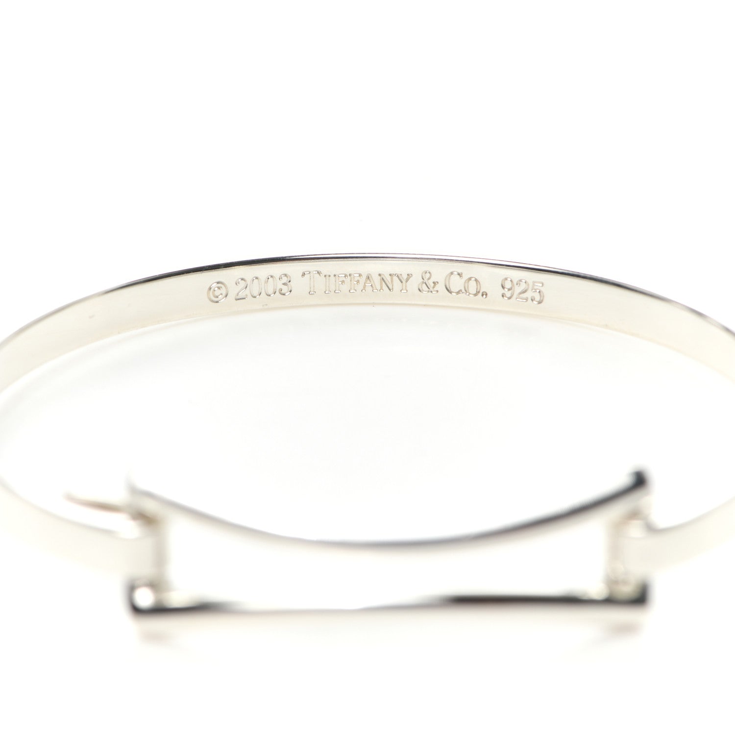 Tiffany Sterling Silver Rectangle Bangle Bracelet 4 of 4