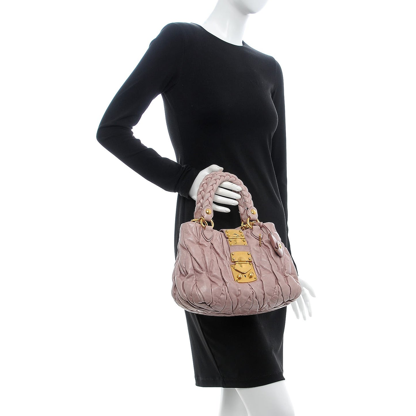 Nappa Matelasse Top Handle Satchel Mughetto