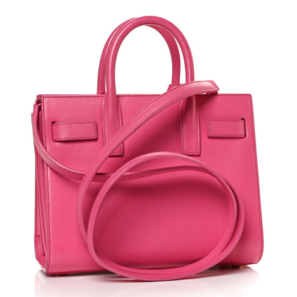 Saint Laurent Calfskin Nano Sac De Jour Lipstick Fuchsia 3 of 15