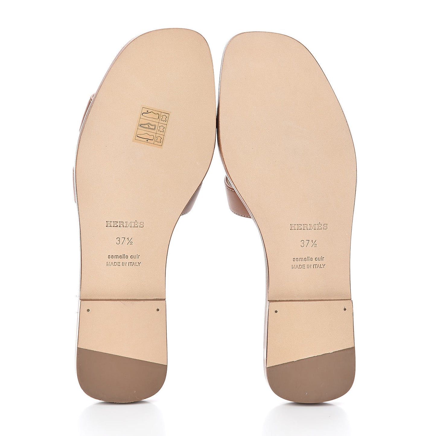 Box Calfskin Oran Sandals 37.5 Gold
