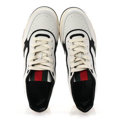 Gucci Calfskin Mens Re-Web Sneakers 10.5 Black White 4 of 20