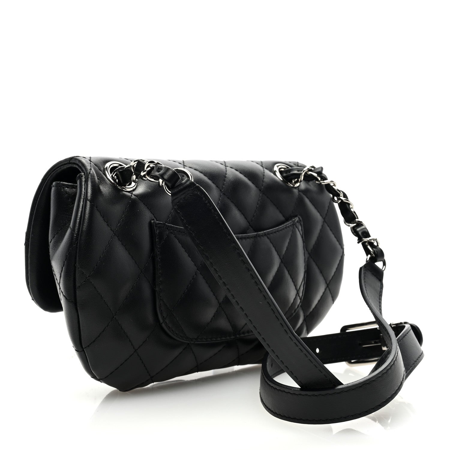 Chanel Calfskin Quilted CC Uniform Flap Belt Bag Black 3 of 10