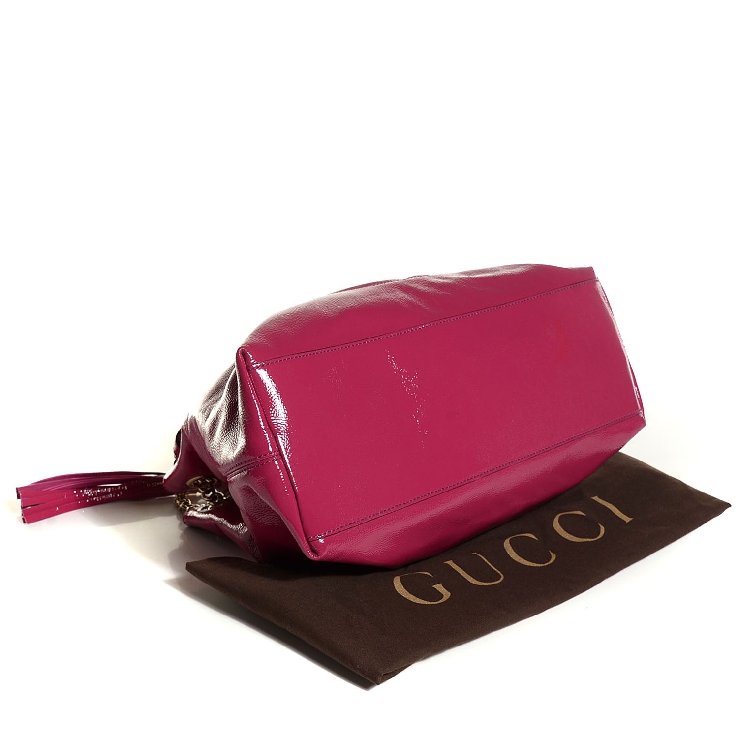 Gucci Vernice Naplack Medium Soho Chain Shoulder Bag Bright Bouganville 4 of 9