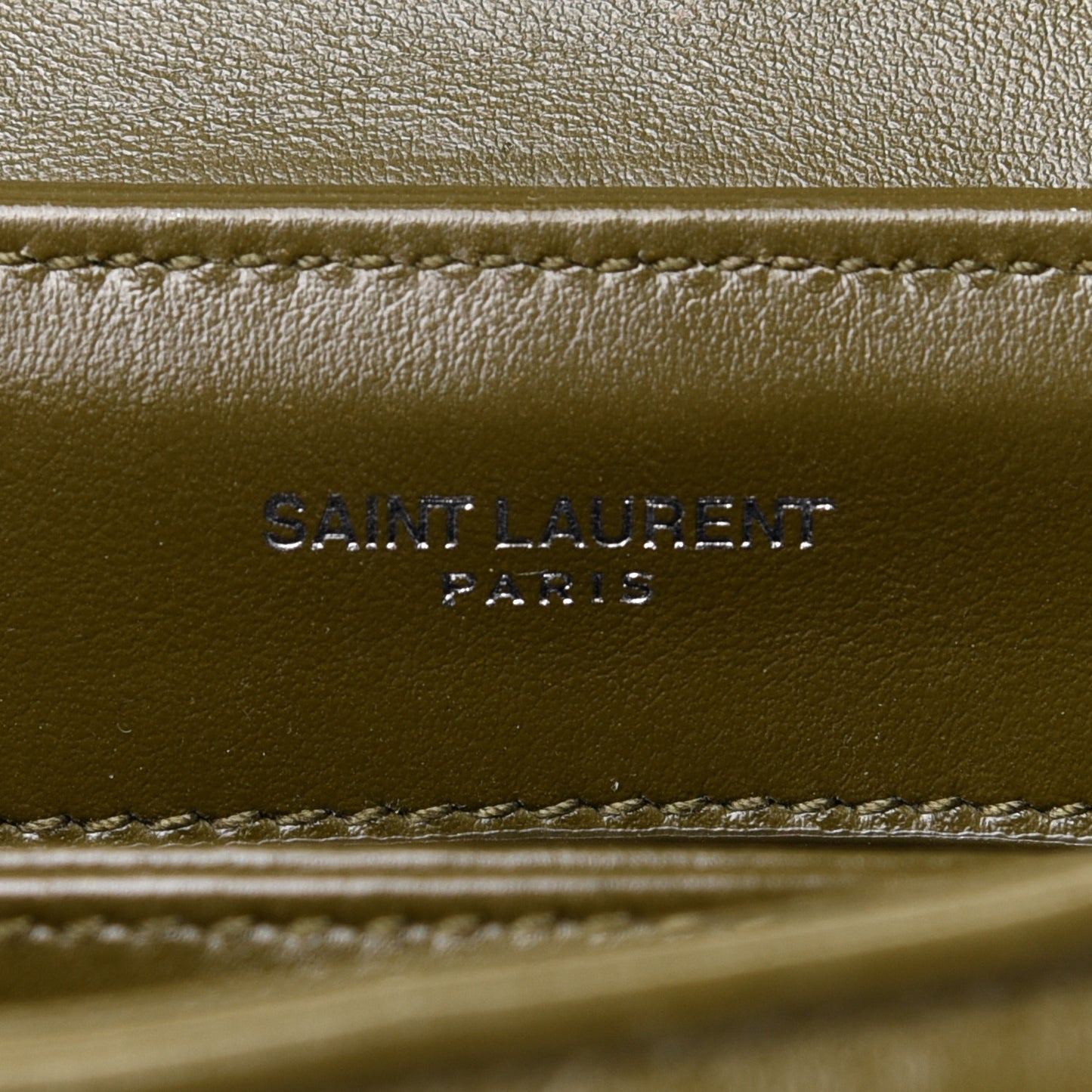 Calfskin Y Quilted Monogram Toy Loulou Crossbody Bag Military Olive