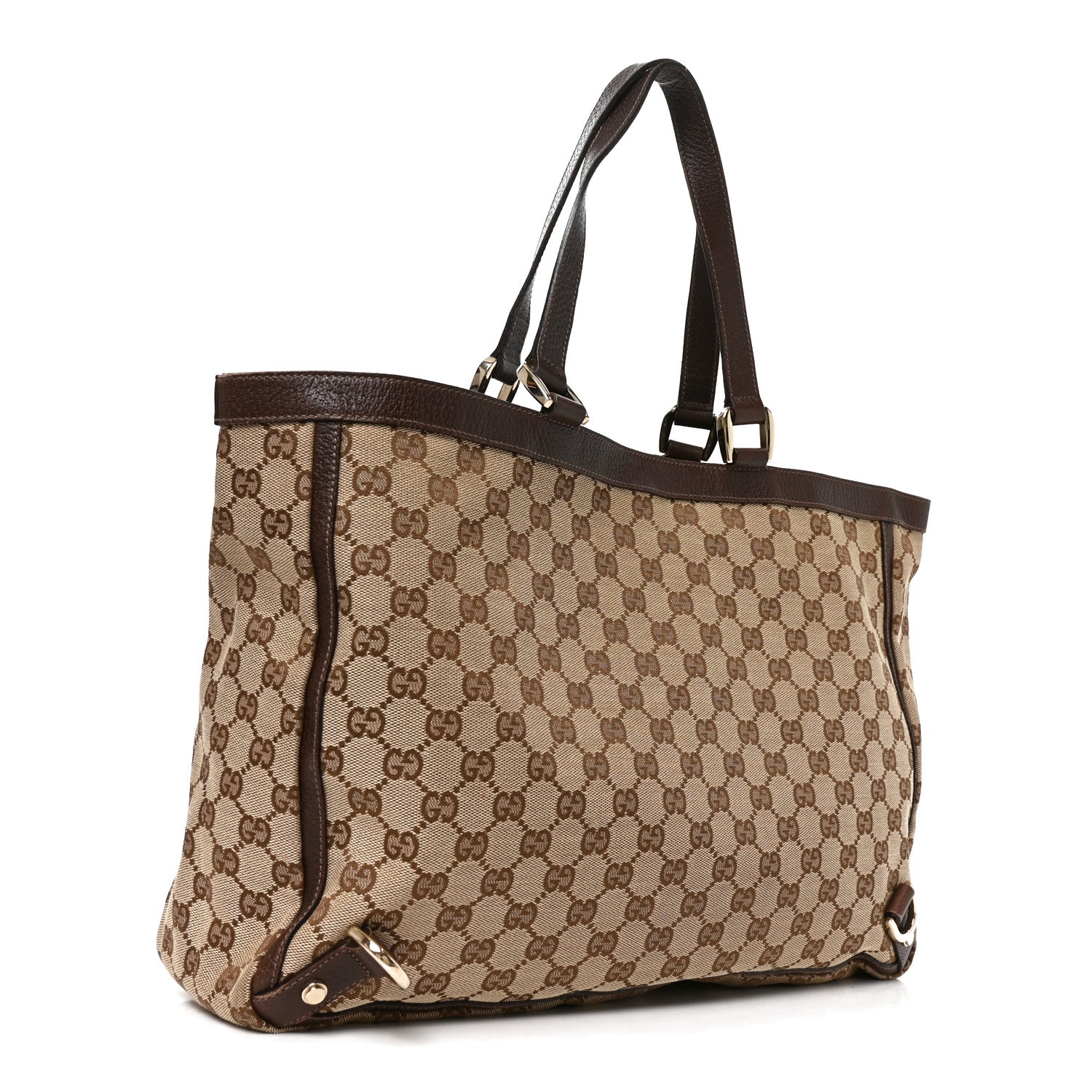 Gucci Monogram Large Abbey Tote Dark Brown 3 of 10
