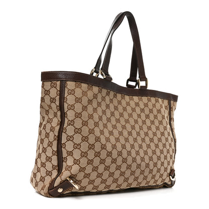 Gucci Monogram Large Abbey Tote Dark Brown 3 of 10