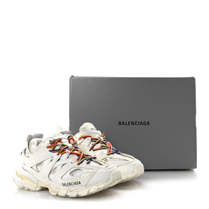 Balenciaga Rubber Mesh Fabric Monocolor Recycled Sole Womens Track Sneakers 37 White Multicolor 10 of 10