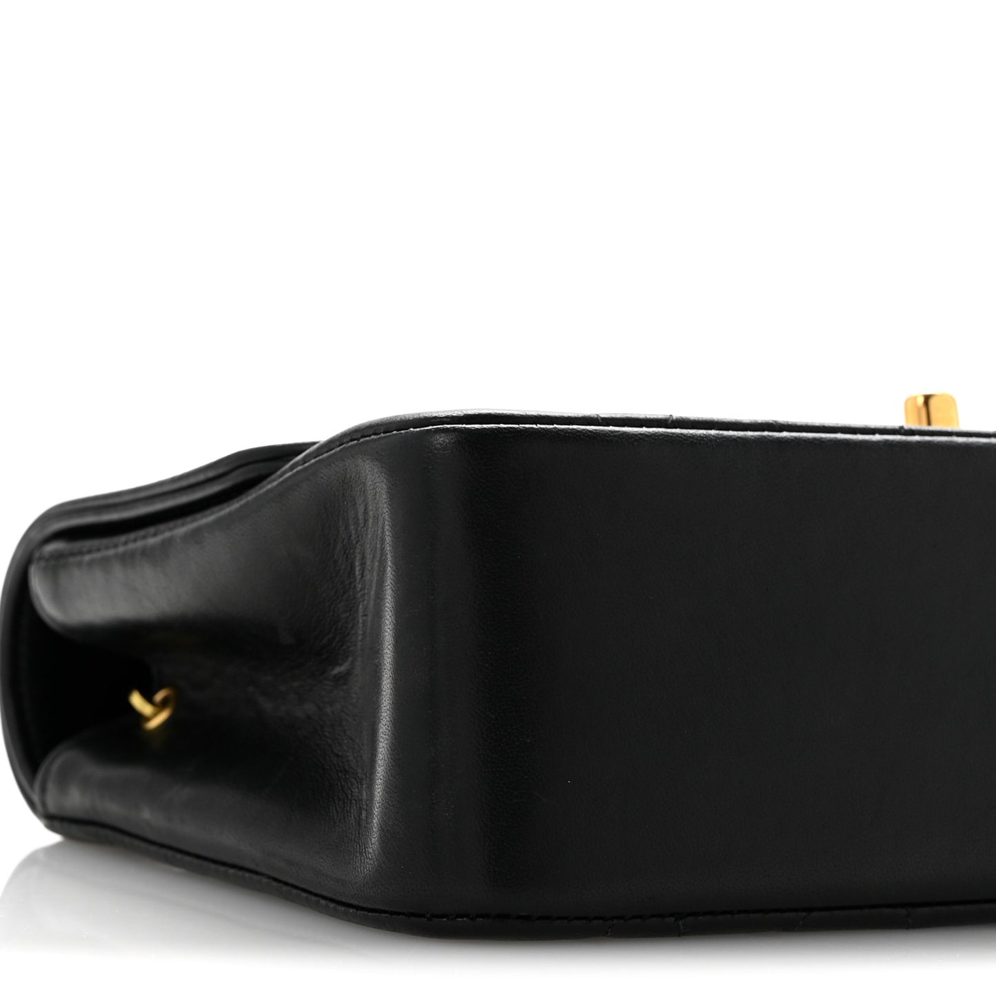 Lambskin Quilted Small Single Flap Black