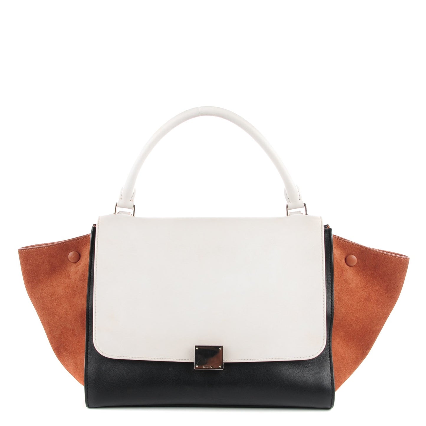 Smooth Calfskin Suede Medium Tri-Color Trapeze