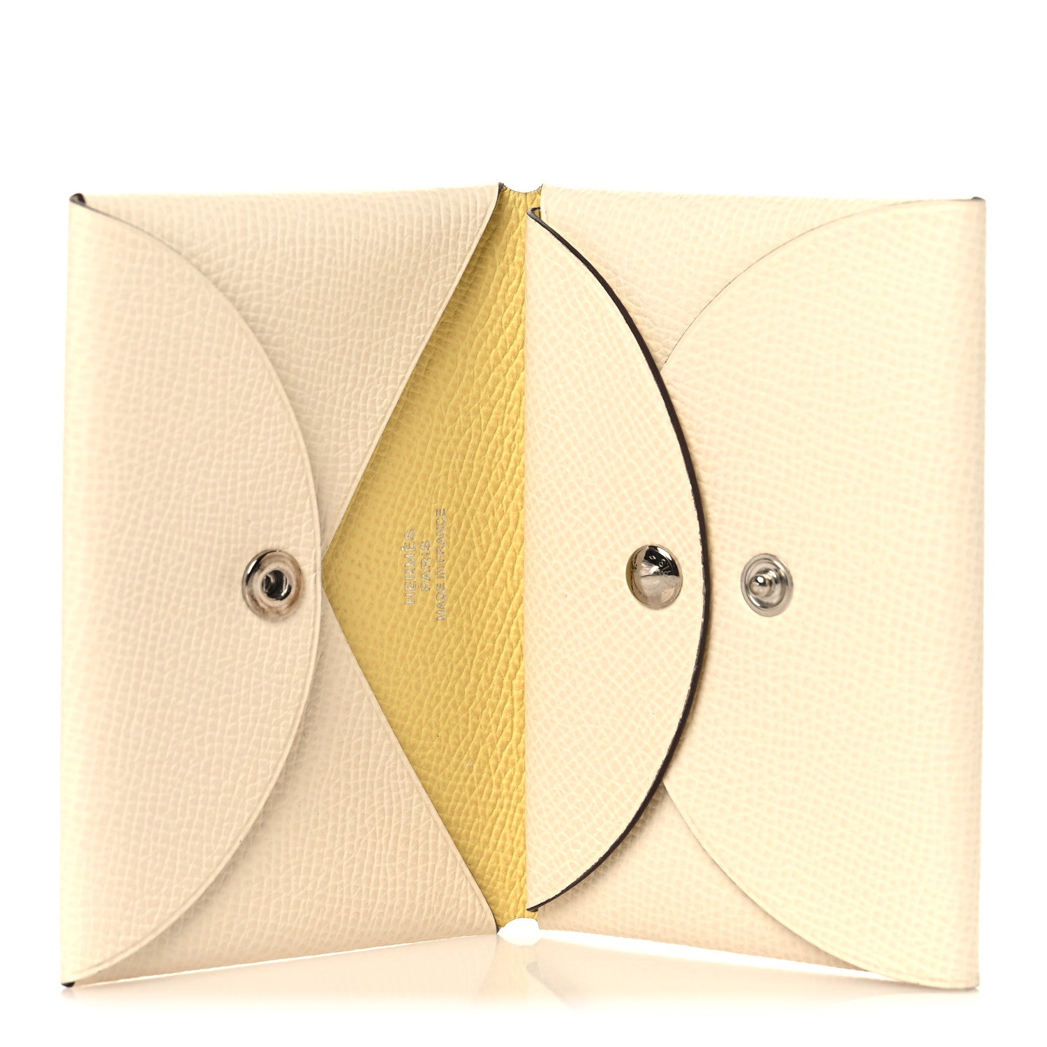 Hermes Epsom Verso Calvi Duo Card Case Nata Jaune Poussin 5 of 7