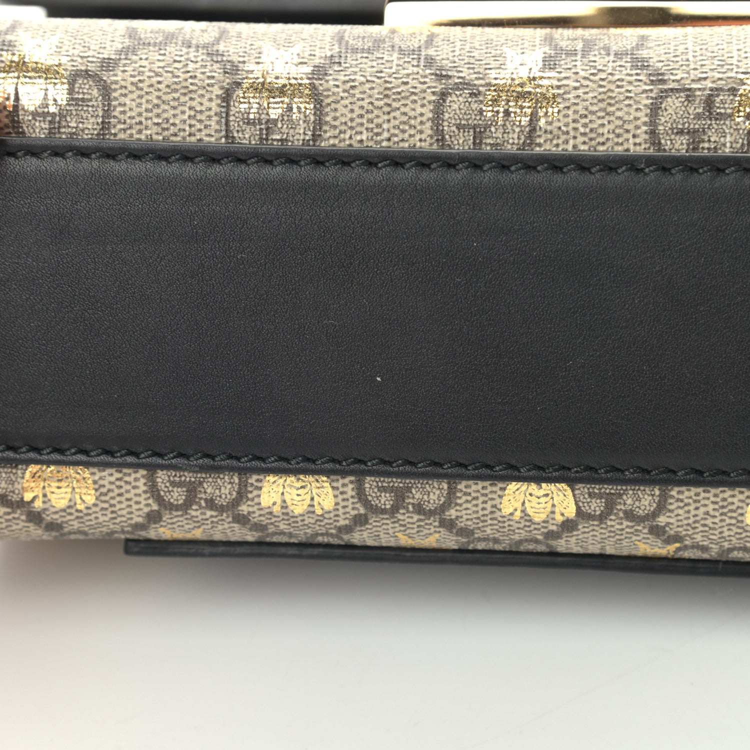 Gucci GG Supreme Monogram Bees Small Padlock Shoulder Bag Black 12 of 12