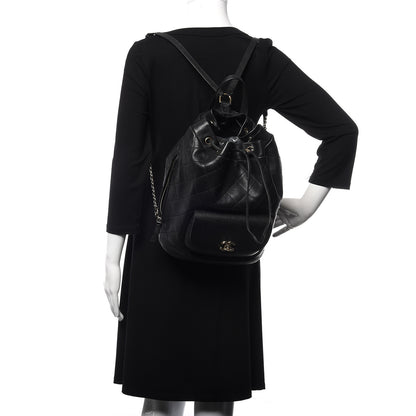 Chanel Sheepskin Caviar Quilted Daily Round Backpack Black 2 of 10