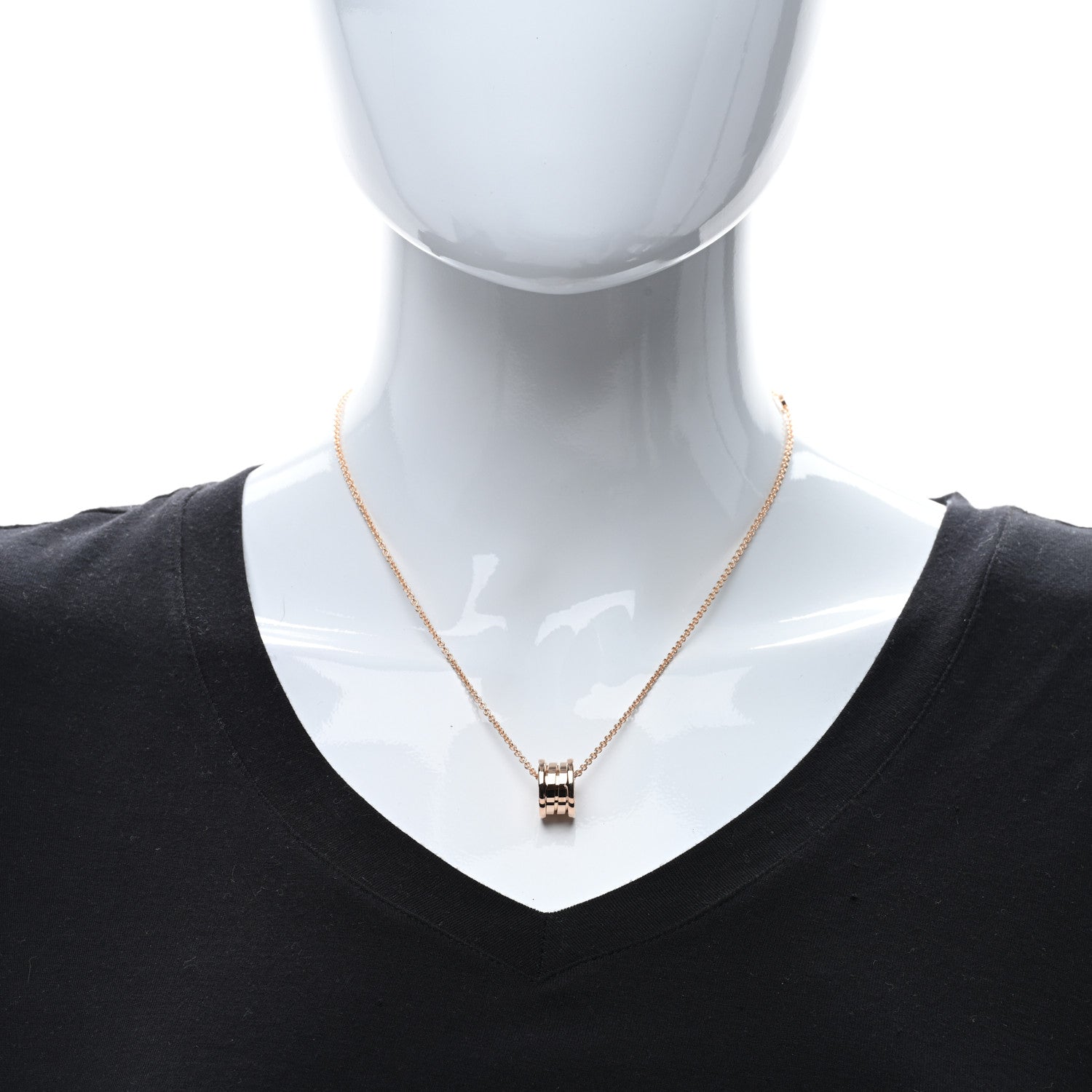 Bulgari 18K Rose Gold B.Zero1 Pendant Necklace 3 of 5