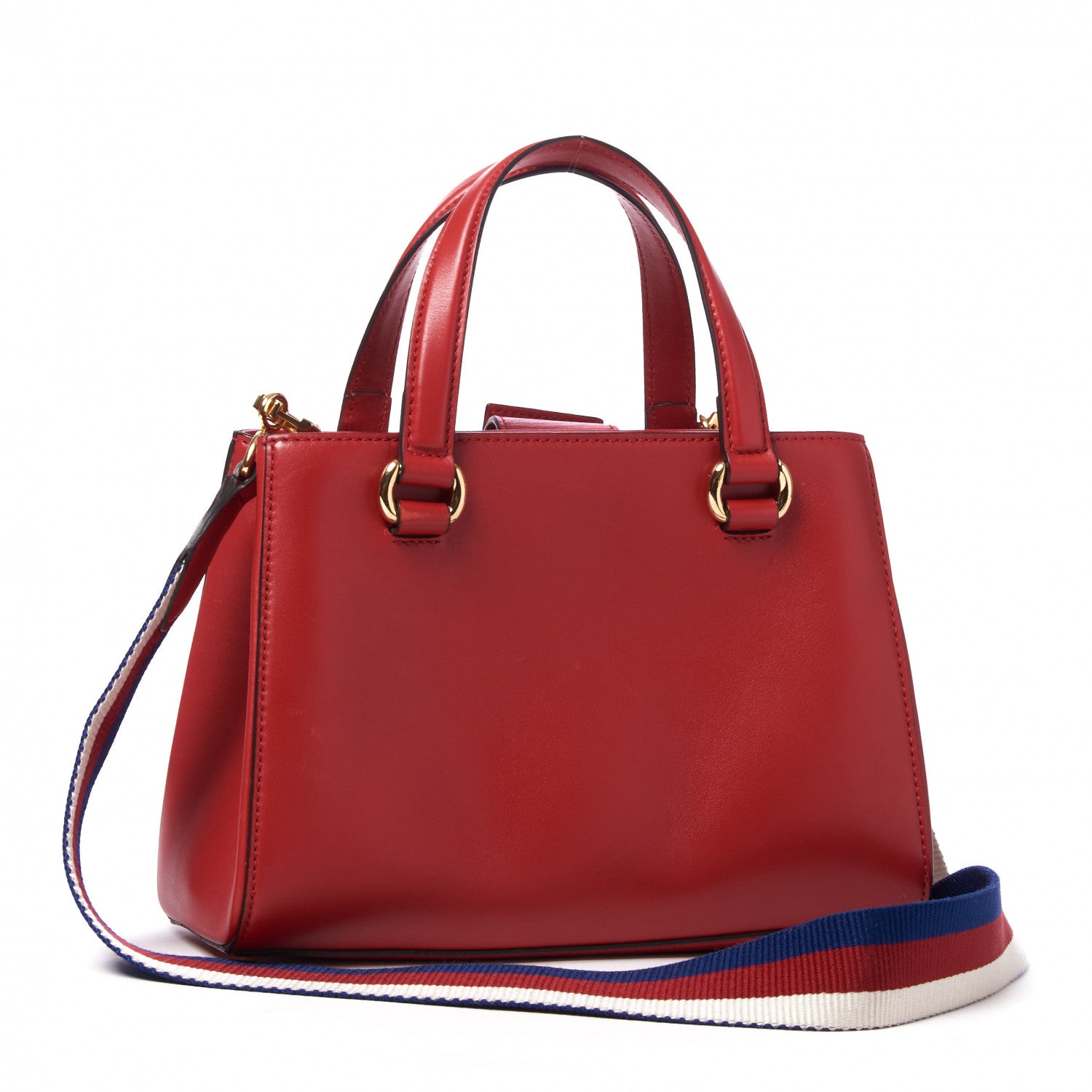 Gucci Calfskin Medium Sylvie Top Handle Tote Red 3 of 8