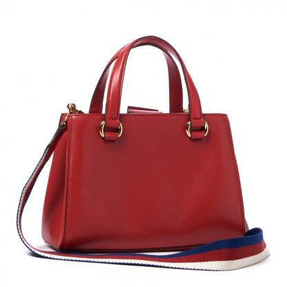 Gucci Calfskin Medium Sylvie Top Handle Tote Red 3 of 8