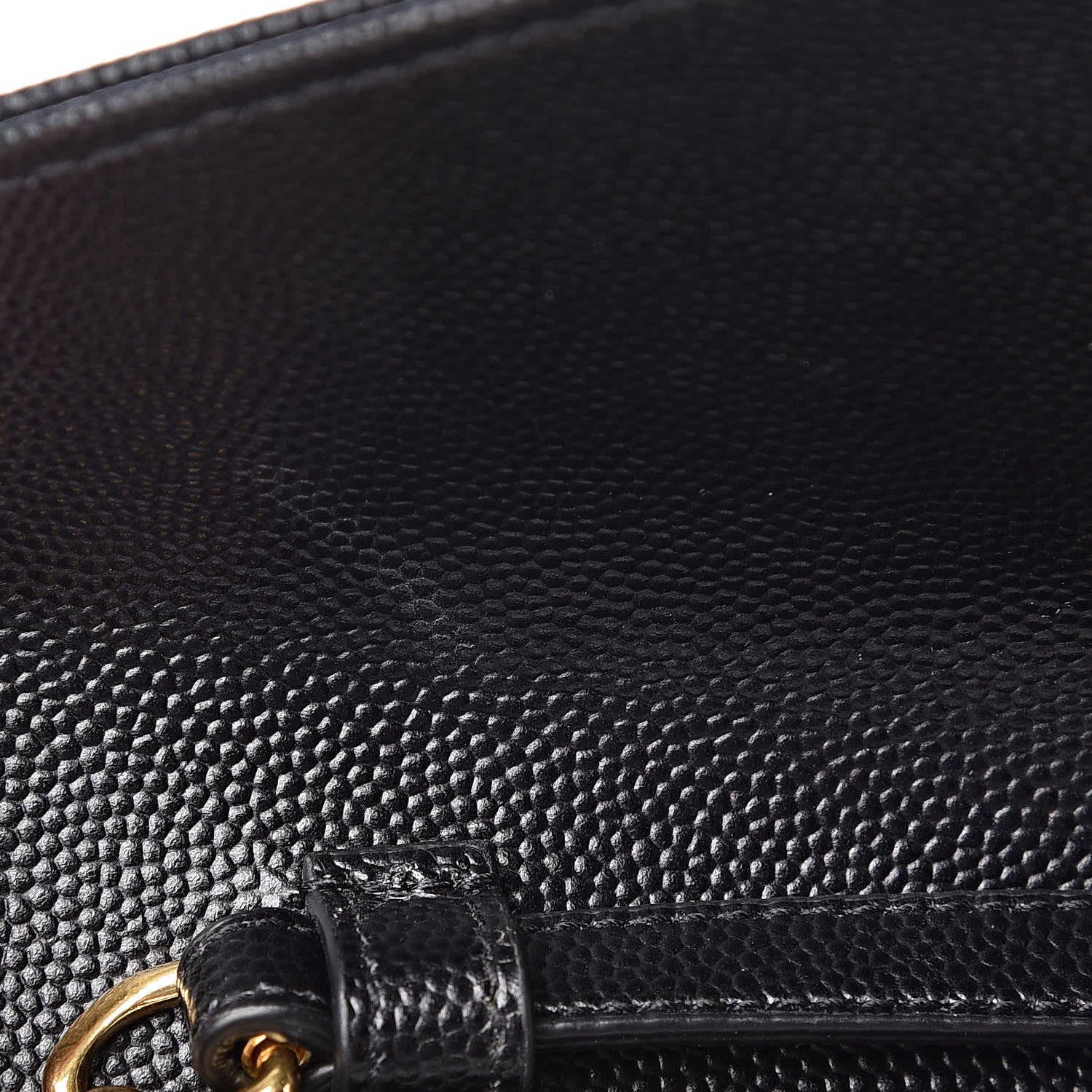 Saint Laurent Grain De Poudre Matelasse Chevron Monogram Chain Wallet Black 8 of 11