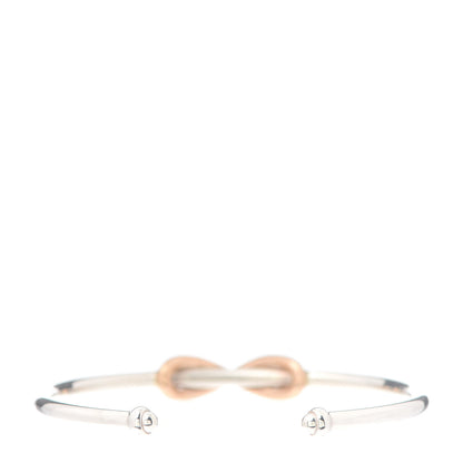 Tiffany Sterling Silver 18K Rose Gold Infinity Cuff Bracelet 3 of 4