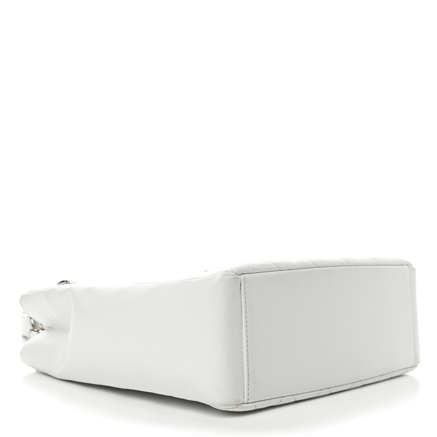 Chanel Caviar Quilted Petit Shopping Tote PST White 3 of 4