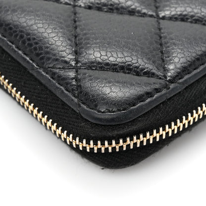 Chanel Caviar Quilted Zip Coin Purse Black 12 of 12